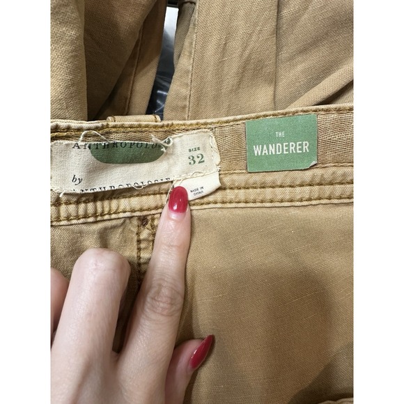 By Anthropologie The Wanderer Utility Pants Tan Size 32 (Flawed) - Picture 5 of 6
